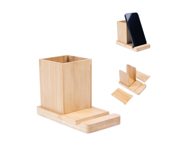 ERWIN. Conjunto de secret�ria com suporte para celular e copo