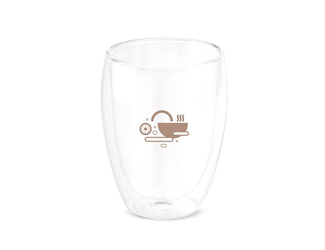 Copo em vidro borossilicato com parede dupla, isolada a ar (350 mL)