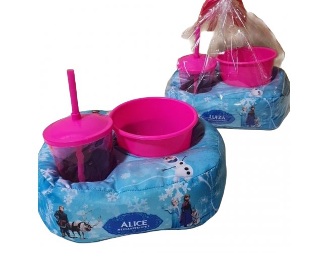 Almofada kit cinema / pipoca + 1 copo