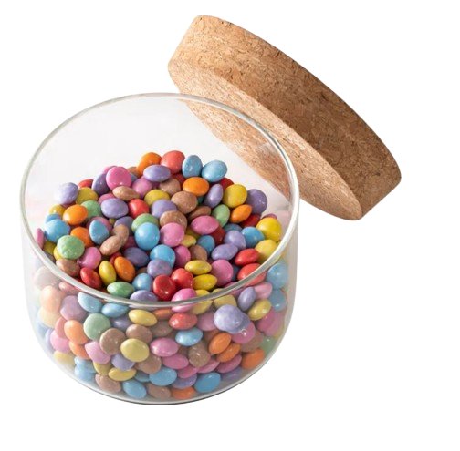 Pote de Vidro Para Balas Ou Doces Com Tampa