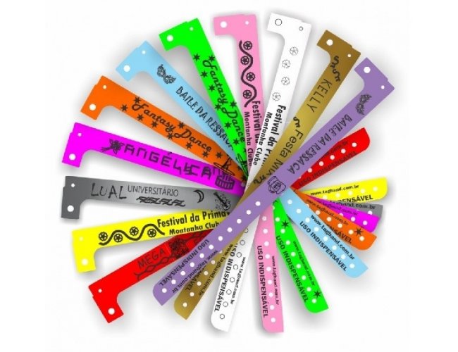 Pulseira PVC personalizada