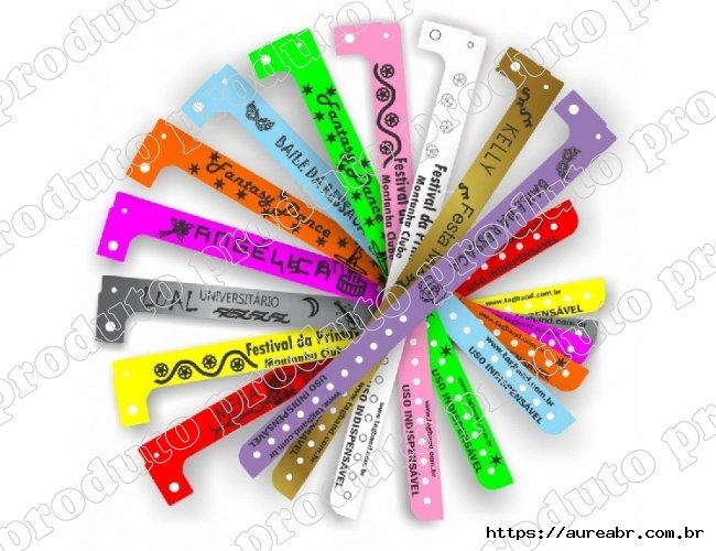 Pulseira PVC personalizada
